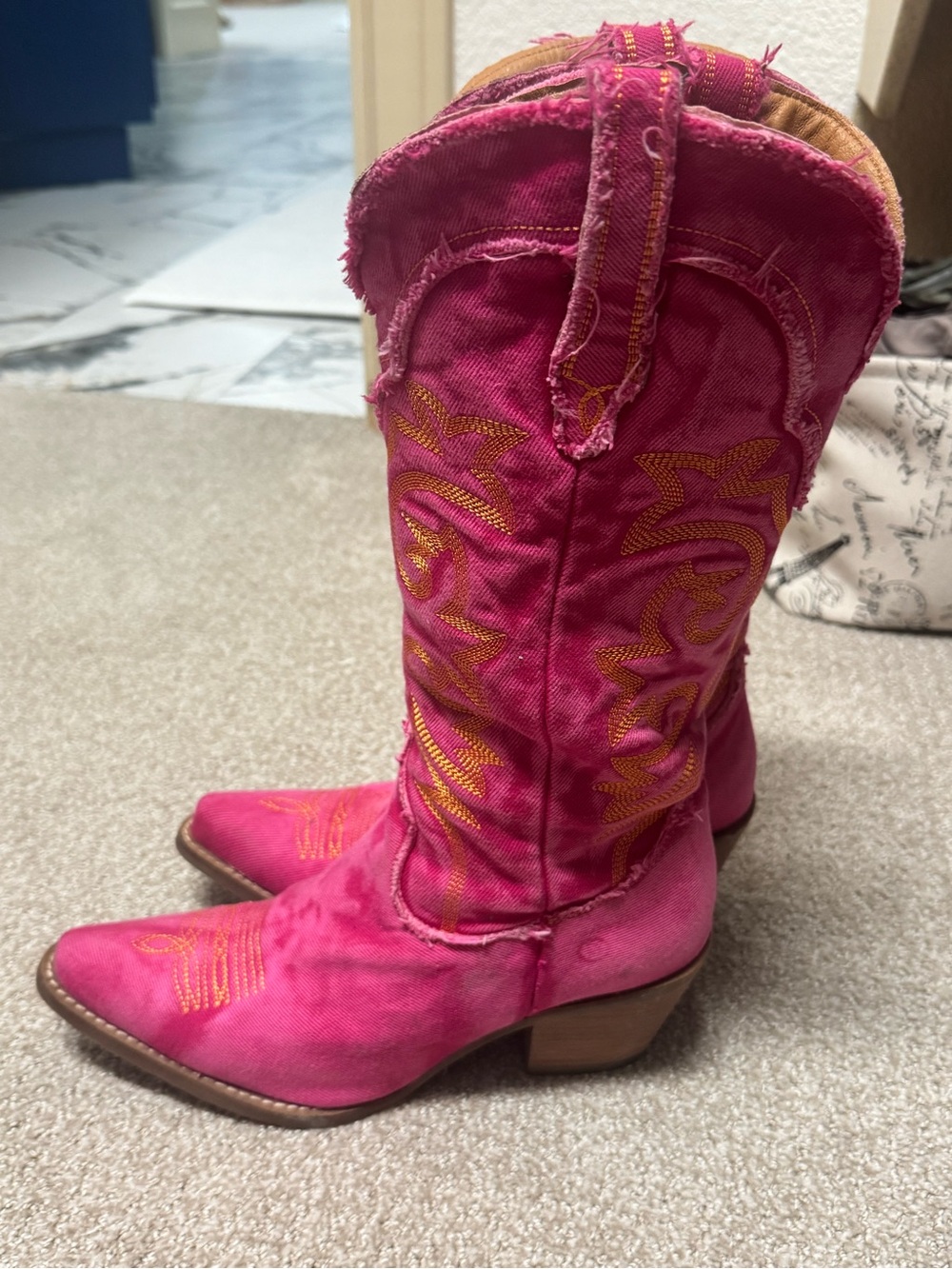 dingo by Dan post Texas Tornado Denim Heeled Boots